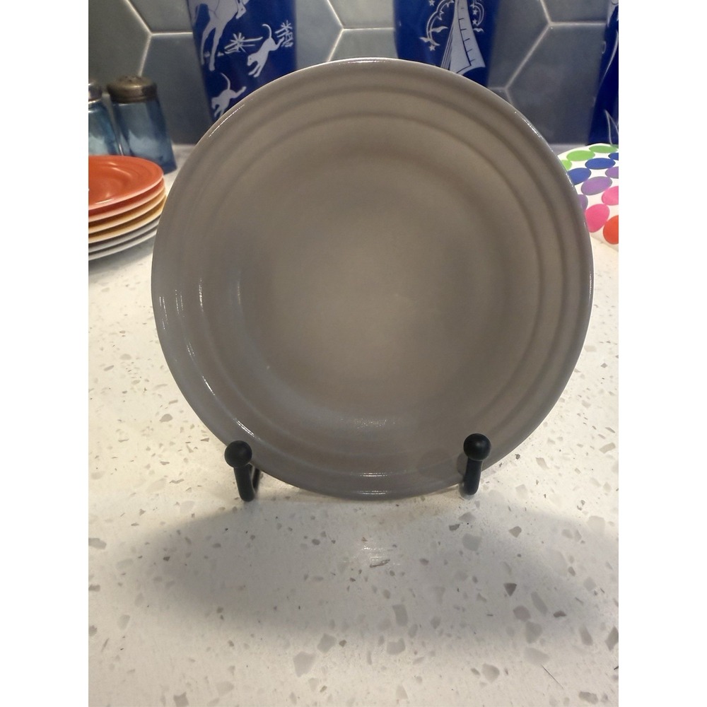 Hazel Atlas Moderntone Little Hostess Grey Gray Child Minature 5 1/4" Plate